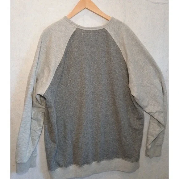 American Eagle Outfitters Mens XXL Grey Raglan AM-EAGLE Graphic Sweatshirt XXL - Picture 4 of 9